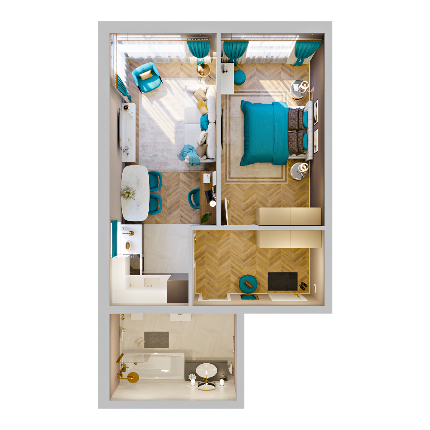 Планировка 2-комн. 2