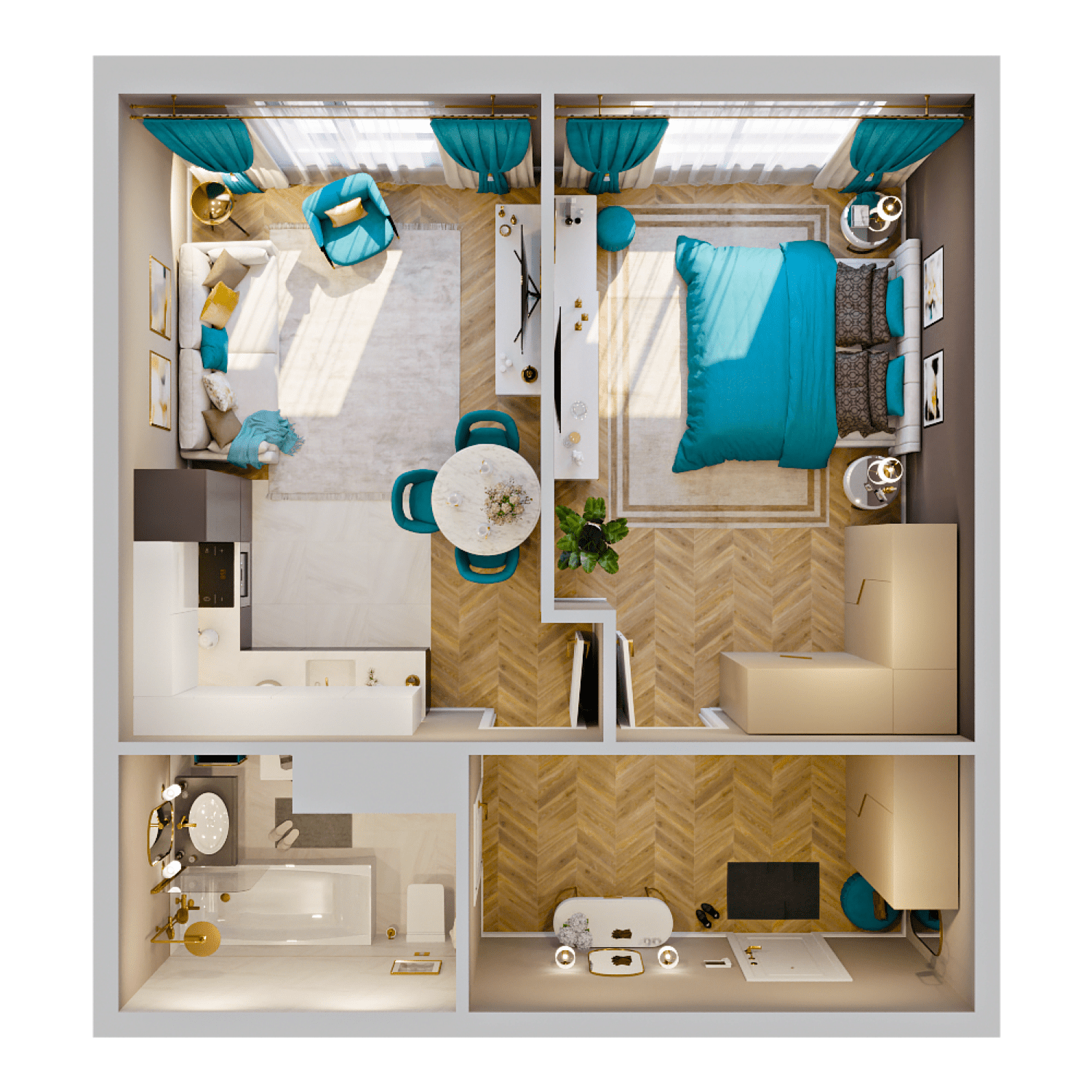 Планировка 2-комн. 2