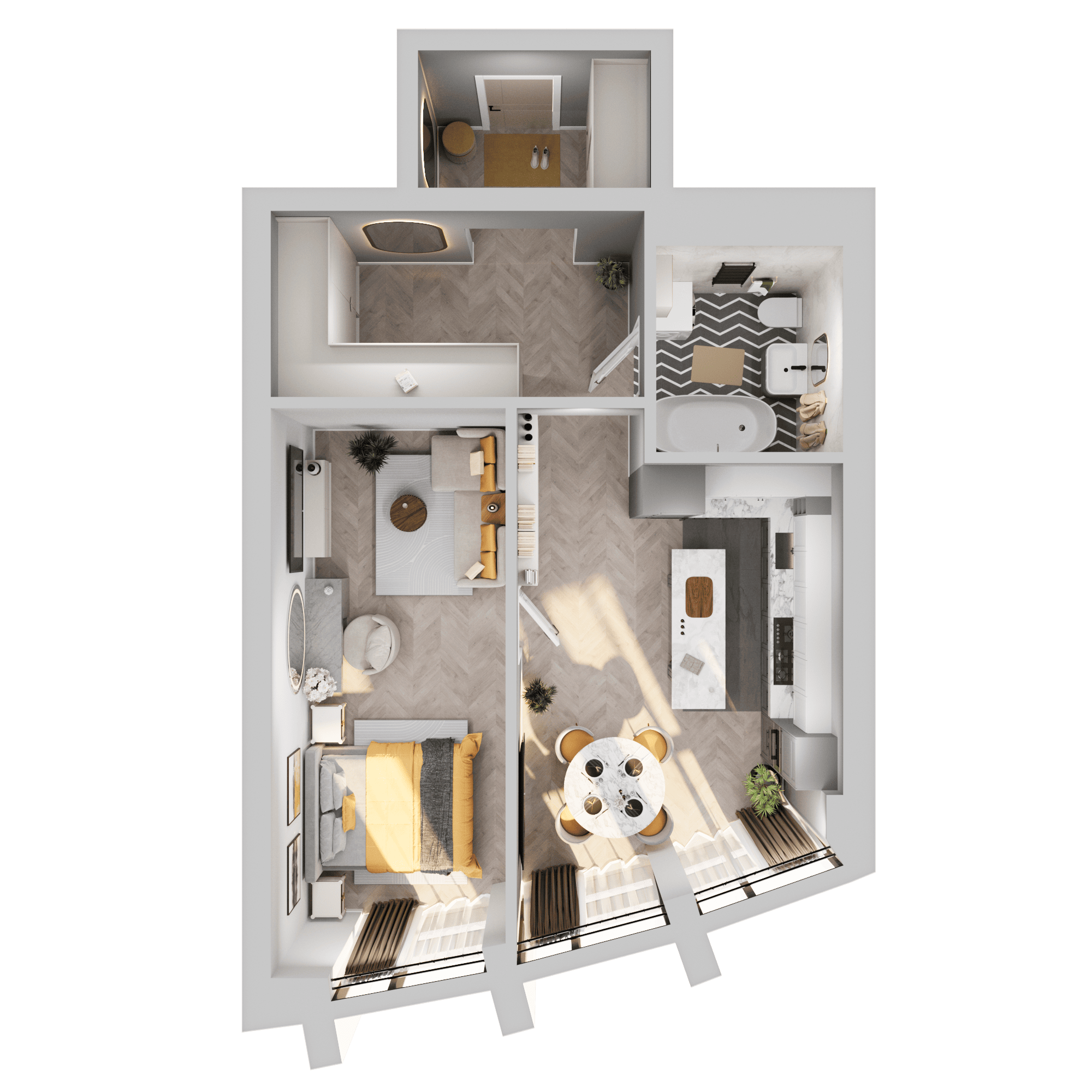 Планировка 1-комн. 2