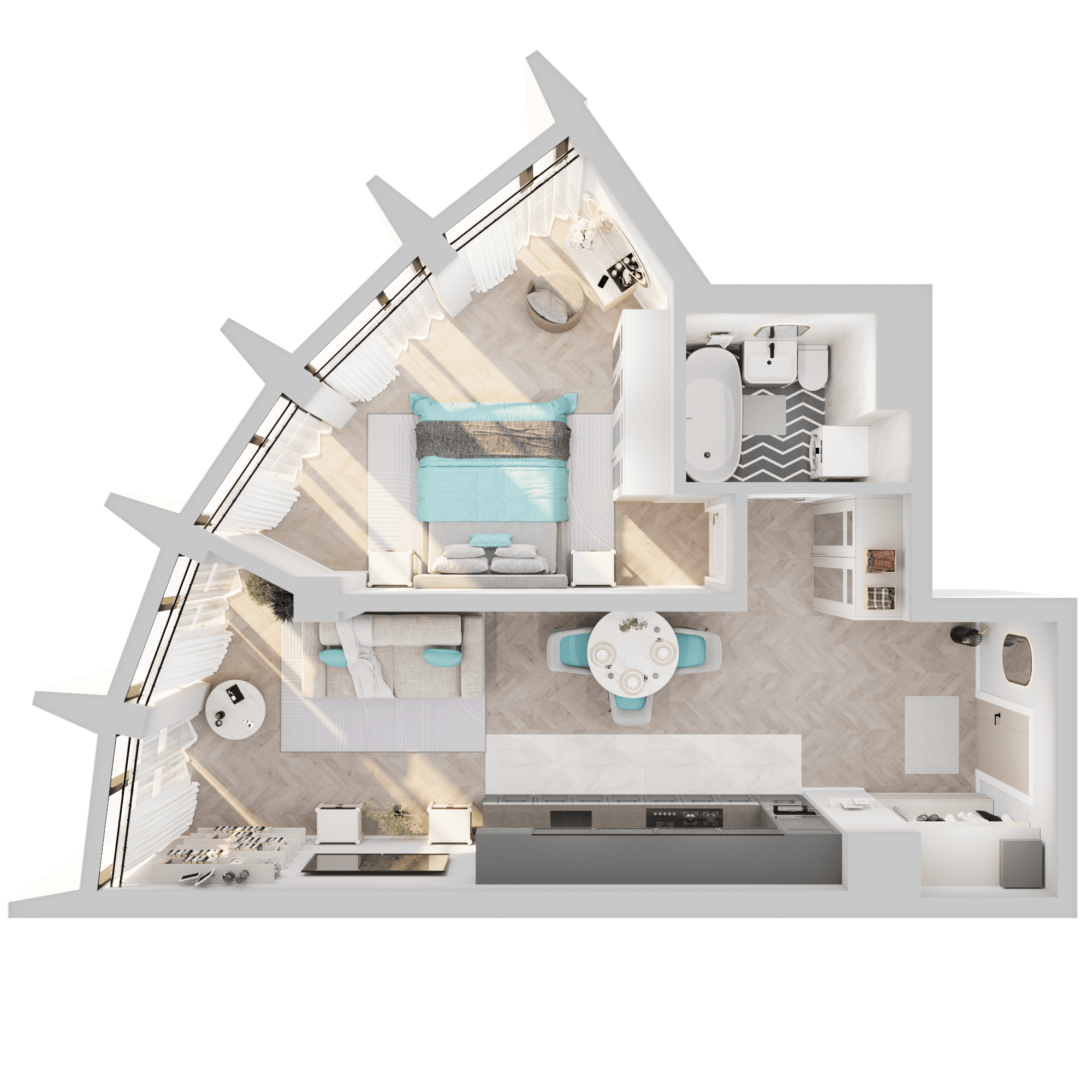 Планировка 1-комн. 1