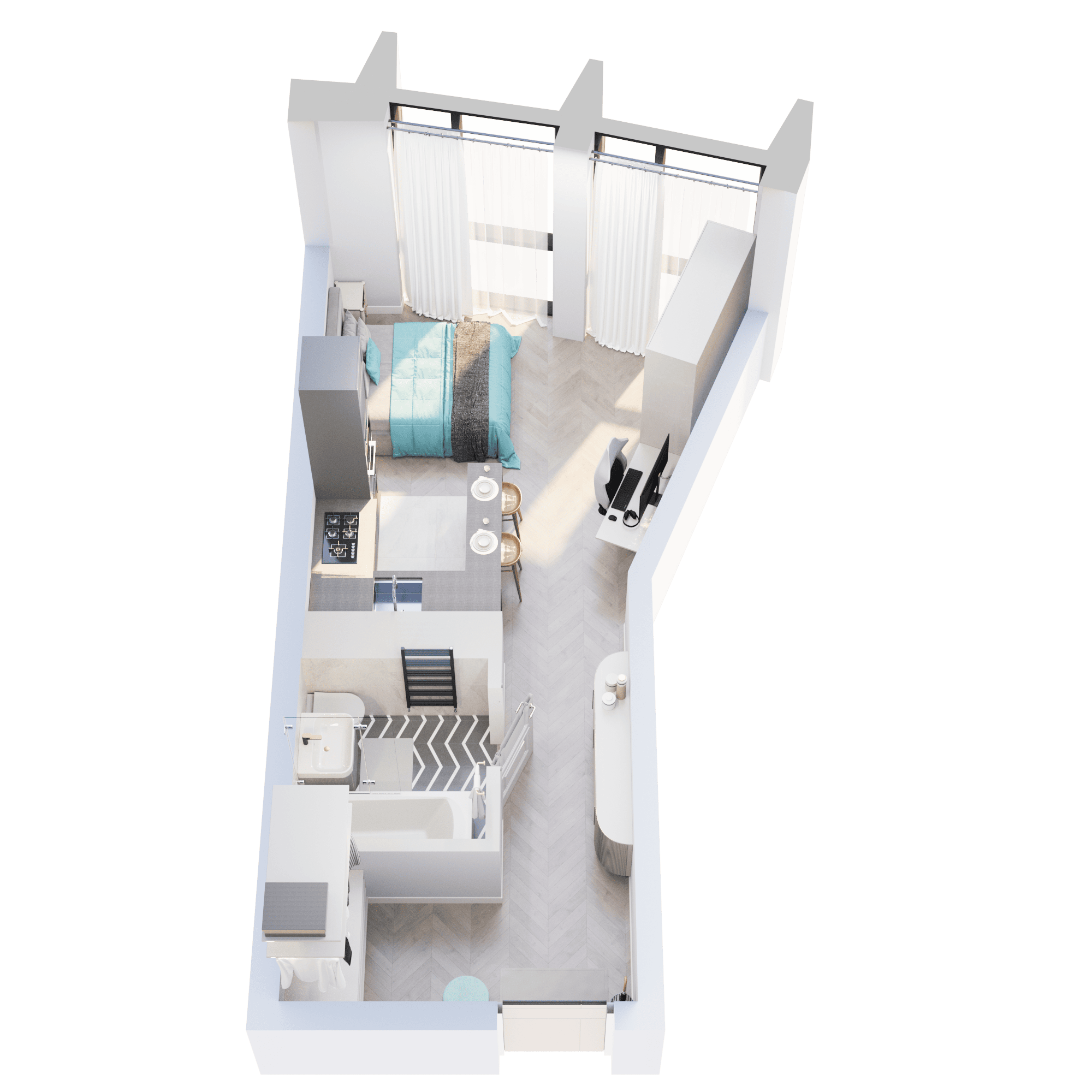 Планировка 1-комн. 1