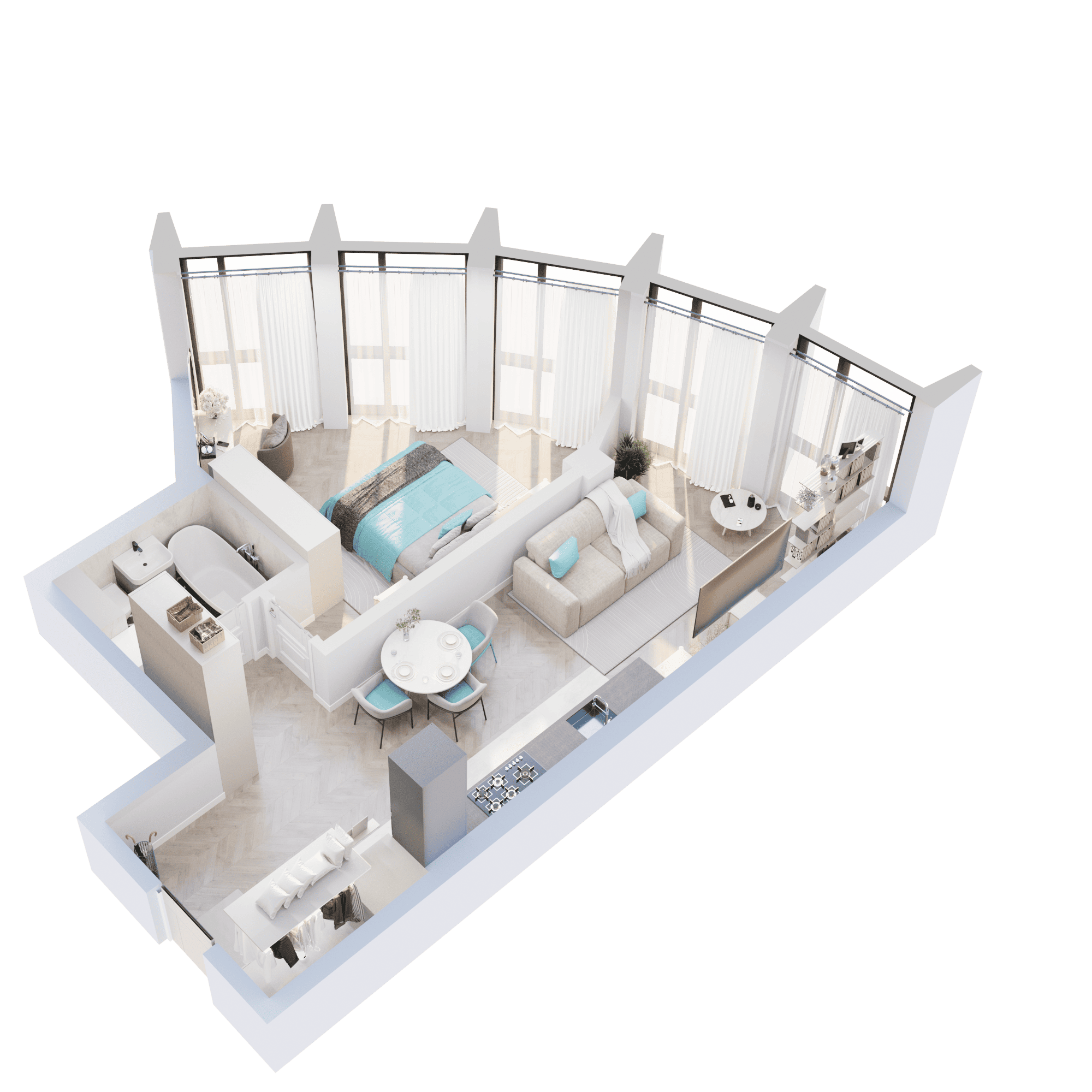 Планировка 1-комн. 1