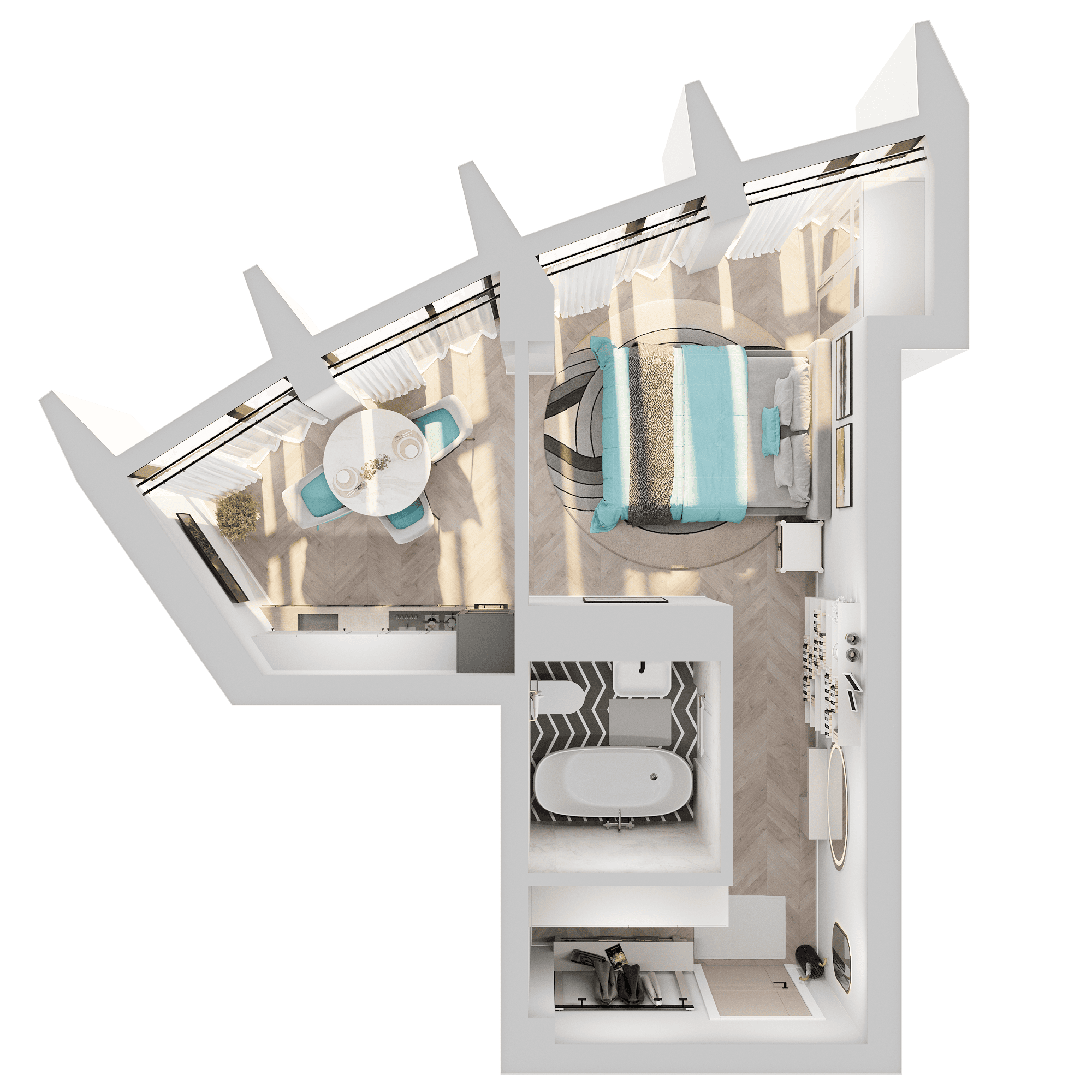 Планировка 1-комн. 2