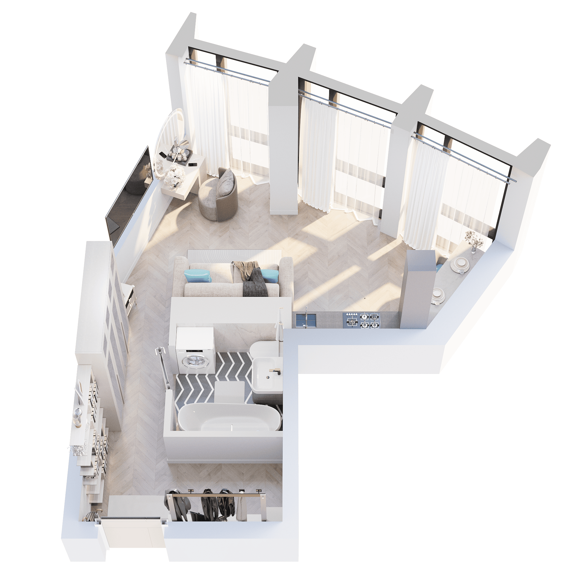 Планировка 1-комн. 1