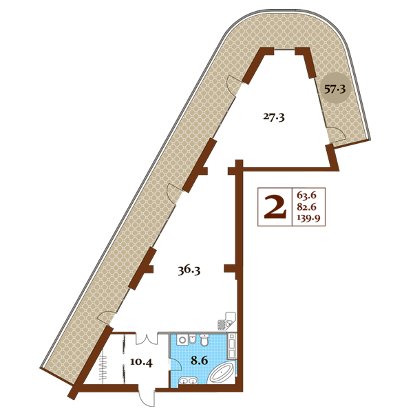 Планировка Студия 13