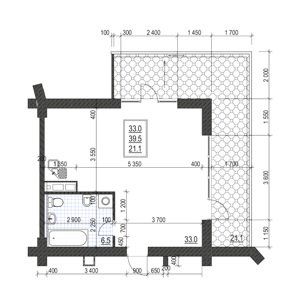 Планировка Студия 1