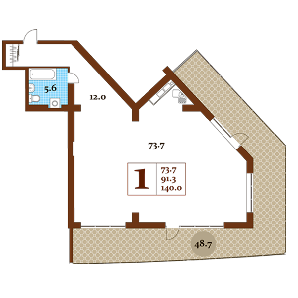 Планировка Студия 27