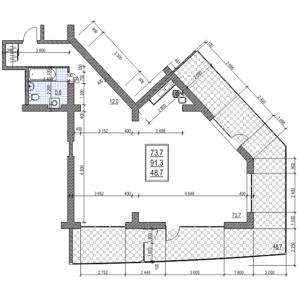 Планировка Студия 1