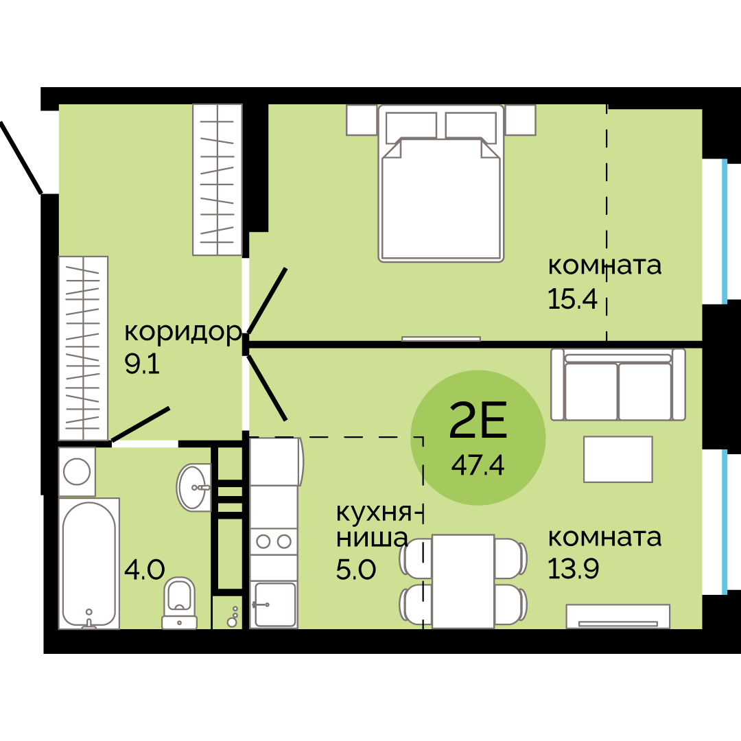 Планировка 2-комн.