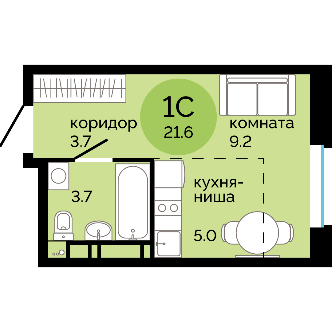 Планировка Студия