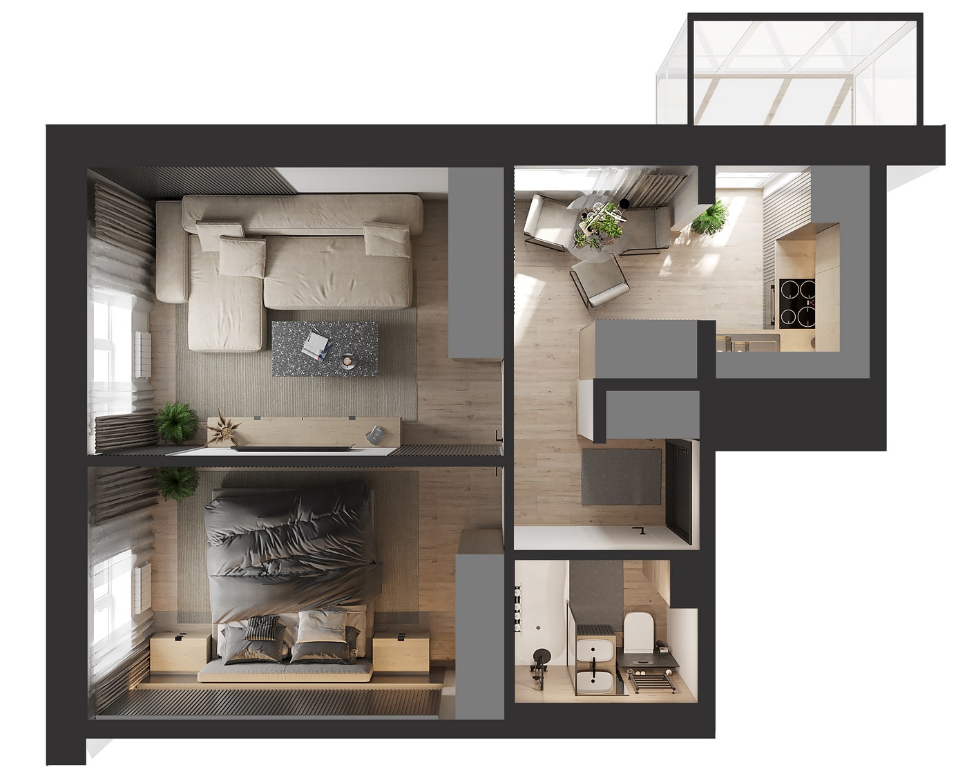 Планировка 1-комн. 10