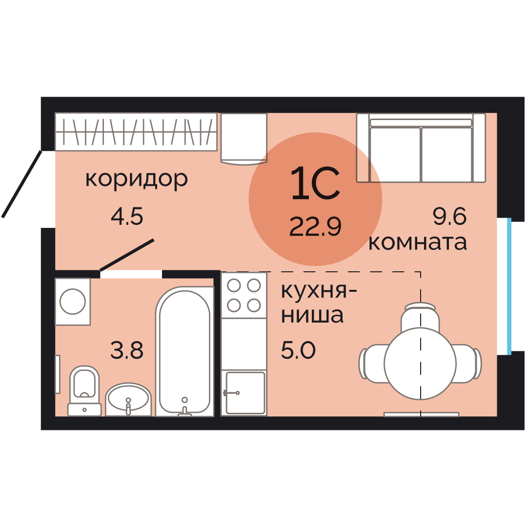 Планировка Студия