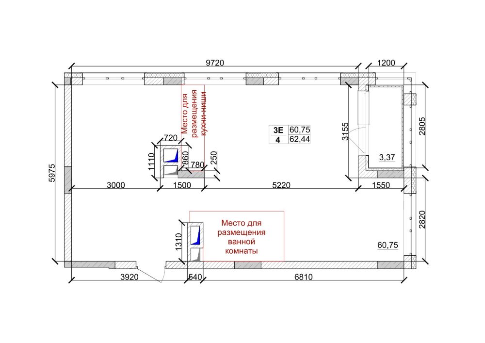 Планировка 3-комн. 2