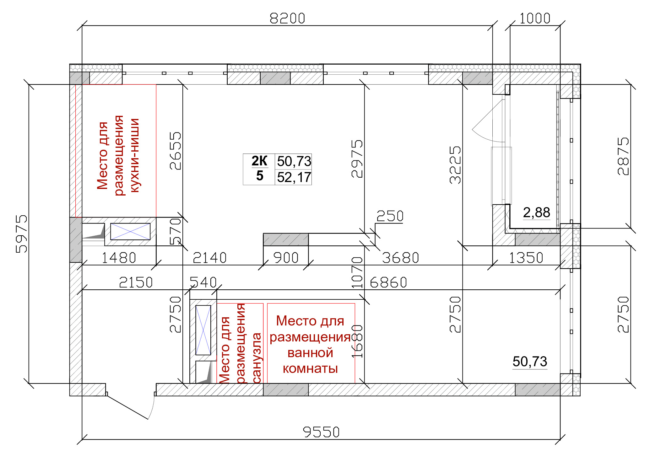 Планировка 3-комн. 1
