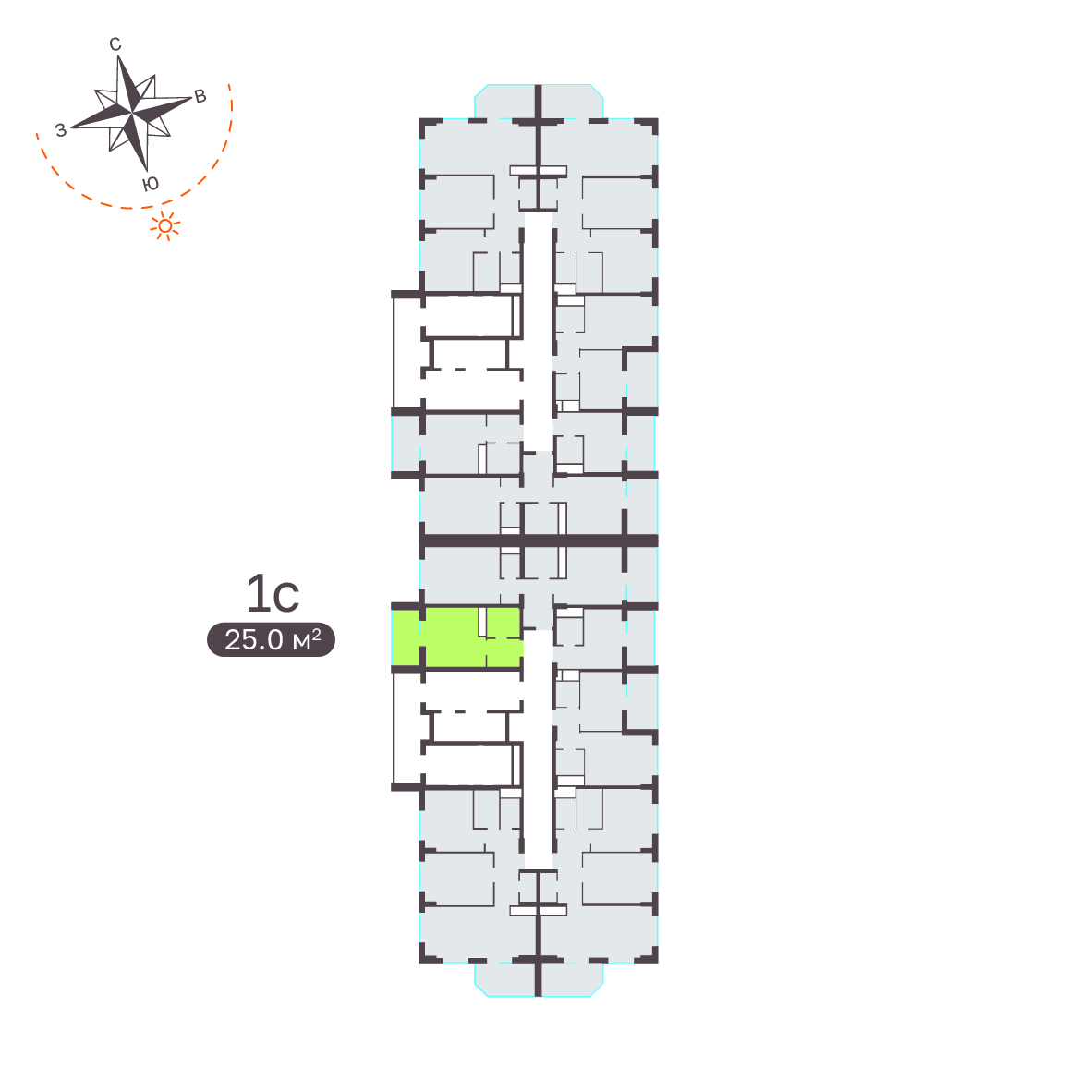 Планировка Студия 3