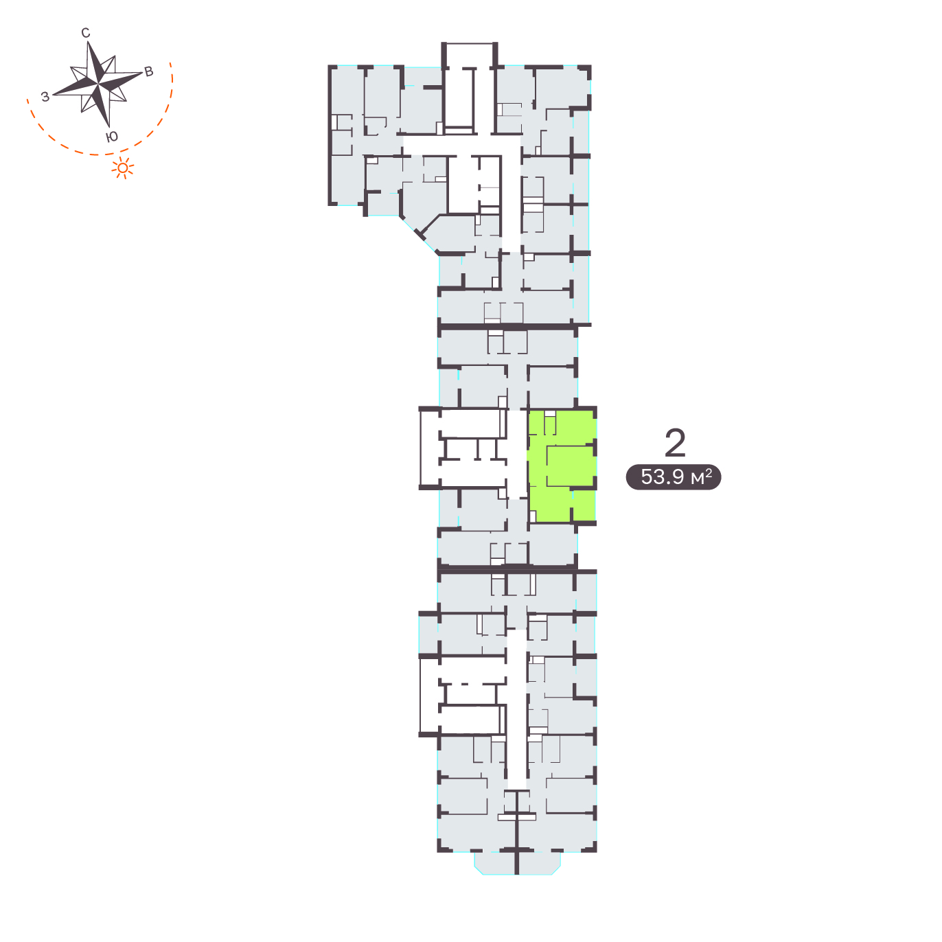 Планировка 2-комн. 3